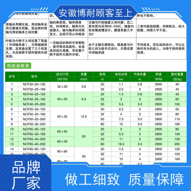 安徽博耐 内外转子动平衡 耐有机溶剂腐蚀 噪音低 