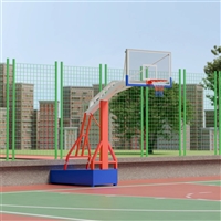 液压式篮球架 三色款式 小区广场球架 钢化玻璃板