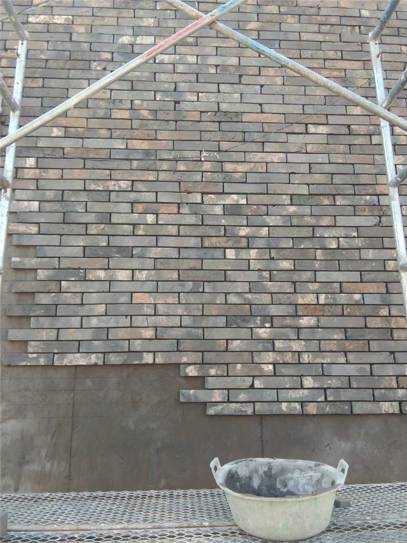 法式庭院 青砖文化石墙面 青色蘑菇石 青石板板岩碎拼石