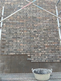 法式庭院 青砖文化石墙面 青色蘑菇石 青石板板岩碎拼石