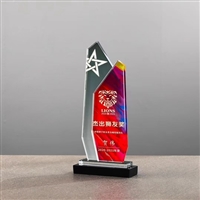 广州人造水晶工艺品定做 公司年会纪念品 奖杯奖牌定制