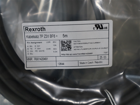 R901420491 Kabelsatz 7P Z31 BF6 +5M 电缆套件 REXROTH力士乐