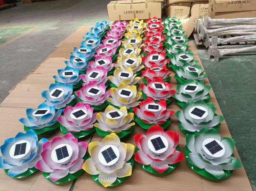 景观太阳能荷花灯