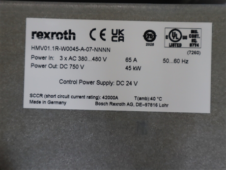 R911296725 HMV01.1R-W0045-A-07-NNNN 德国力士乐REXROTH驱动器