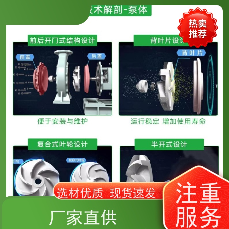 绿环 压滤机入料泵 半开式叶轮无堵塞 30年生产经验 无火花铝制防护罩