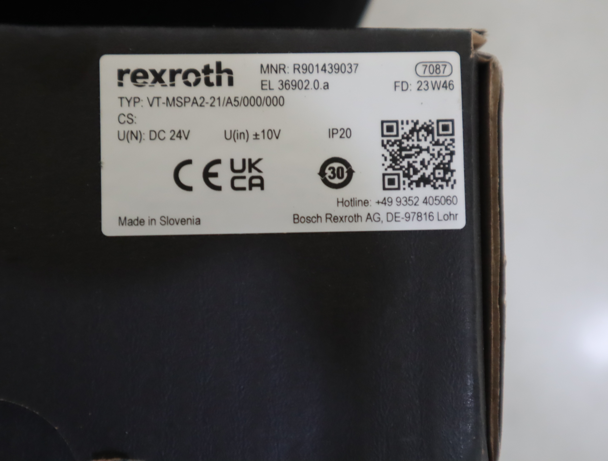 VT-MSPA2-2X/A5/000/000 R901439037 德国REXROTH力士乐放大器