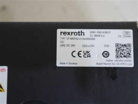 VT-MSPA2-20/A5/000/000 R901439037 德国REXROTH力士乐放大器
