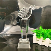 人造水晶大拇指奖杯 学生员工教师表彰激励纪念品