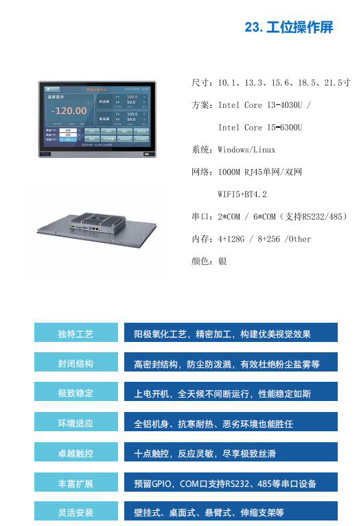 工厂工位操作屏