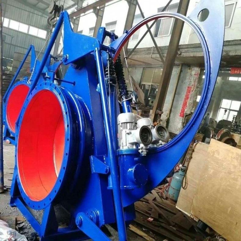  电动盲板阀多回转气动蜗轮盲板阀