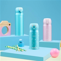 上海思乐得生产的高颜值女士弹盖真空保温杯家用款