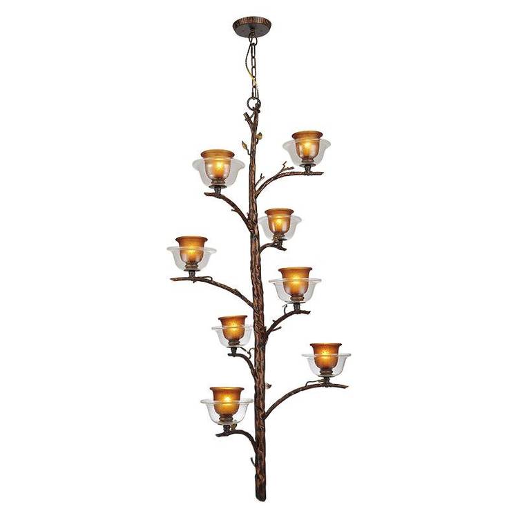 樊灯G202美式吊灯 全铜材质 别墅客厅餐厅灯饰