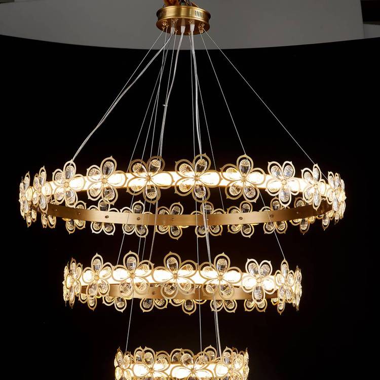 樊灯6056欧式美式现代铜吊灯客厅灯奢华别墅灯具创意法式设计师