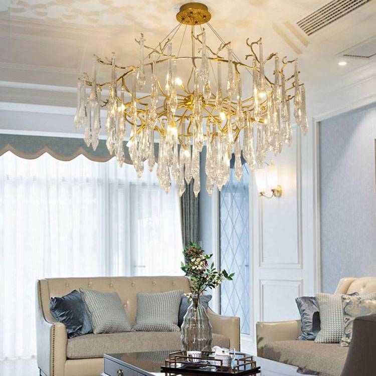 樊灯客厅大堂 全铜吊灯 现代新中式别墅复式楼中国风客厅艺术