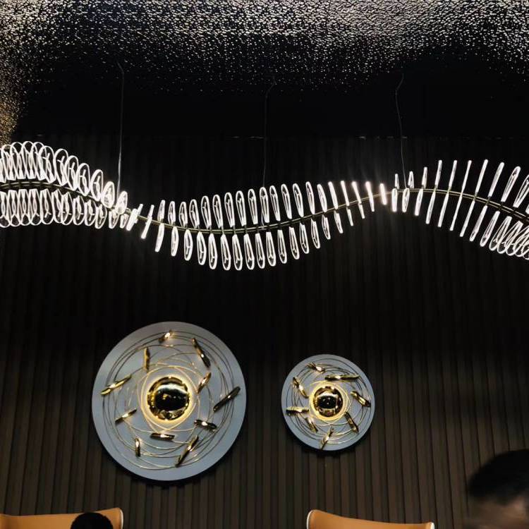 樊灯6161定制异型水晶客厅大堂吸顶灯酒店售楼处宴会厅工程大灯