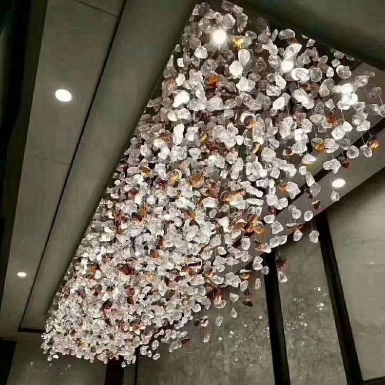 樊灯G09会所艺术吊灯别墅宴会厅造型大灯设计联排叠墅灯具