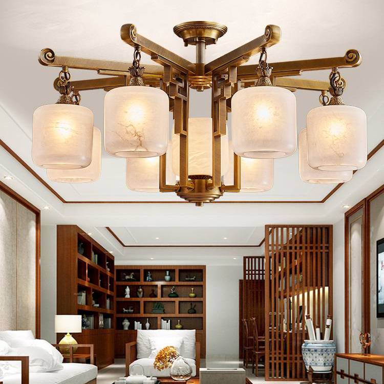 樊灯全铜吊灯5076 别墅客厅大灯 飞利浦LED芯片 360度发光 RGB调色