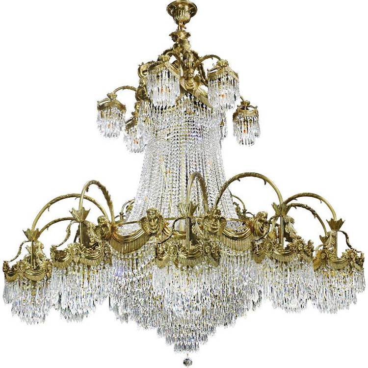 樊灯6202客厅大吊灯法式大厅水晶吊灯别墅全铜欧式复式楼中空灯具