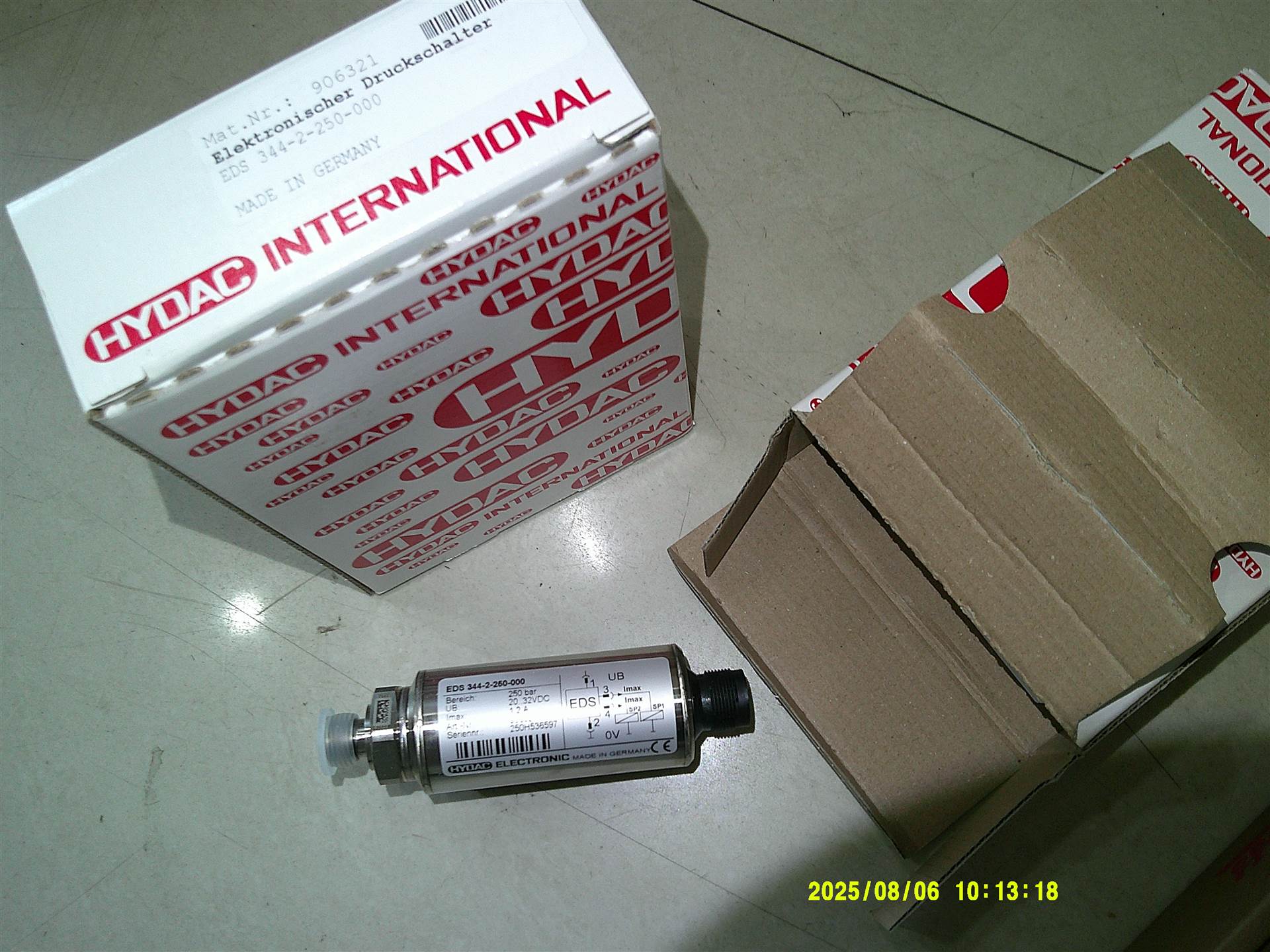 EDS 344-2-250-000 906321 德国贺德克HYDAC压力温度传感器