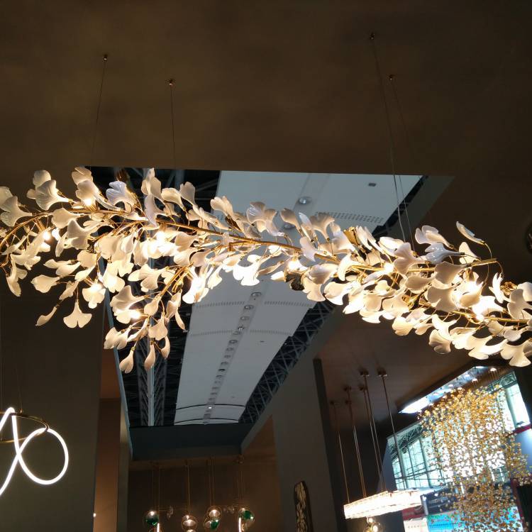 樊灯5234轻奢美式铜吊灯客厅餐厅卧室灯琉璃简约双层圆环古典灯具