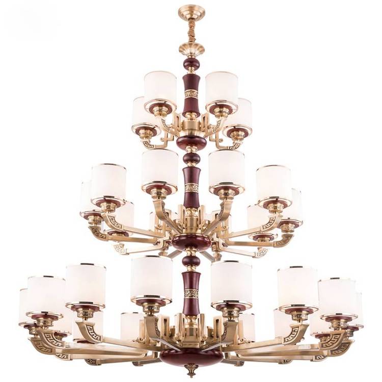 樊想新中式吊灯 全铜客厅餐厅灯古典红木灯具复古铜灯饰