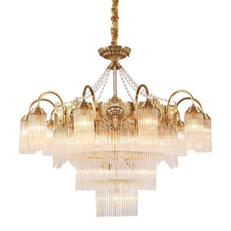 樊灯5399铜吊灯北欧后现代艺术复式轻奢别墅楼梯酒店工程灯