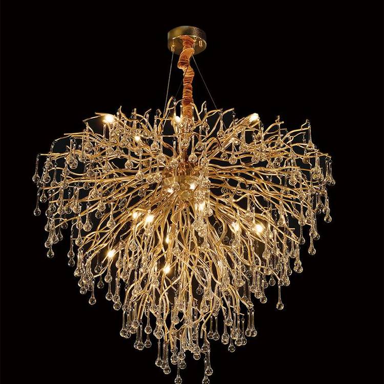 樊灯美式全铜艺术吊灯 手工别墅客厅大灯具 定制尺寸调色温