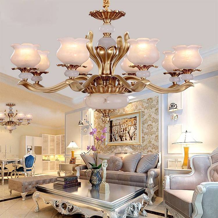 樊灯5091轻奢艺术灯具 别墅客厅餐厅大堂专属大灯 全铜材质可调色温