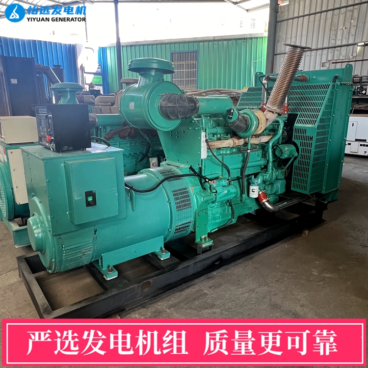 康明斯二手400kw柴油发电机组转让 8成新工业用三相电38V 恒久电机