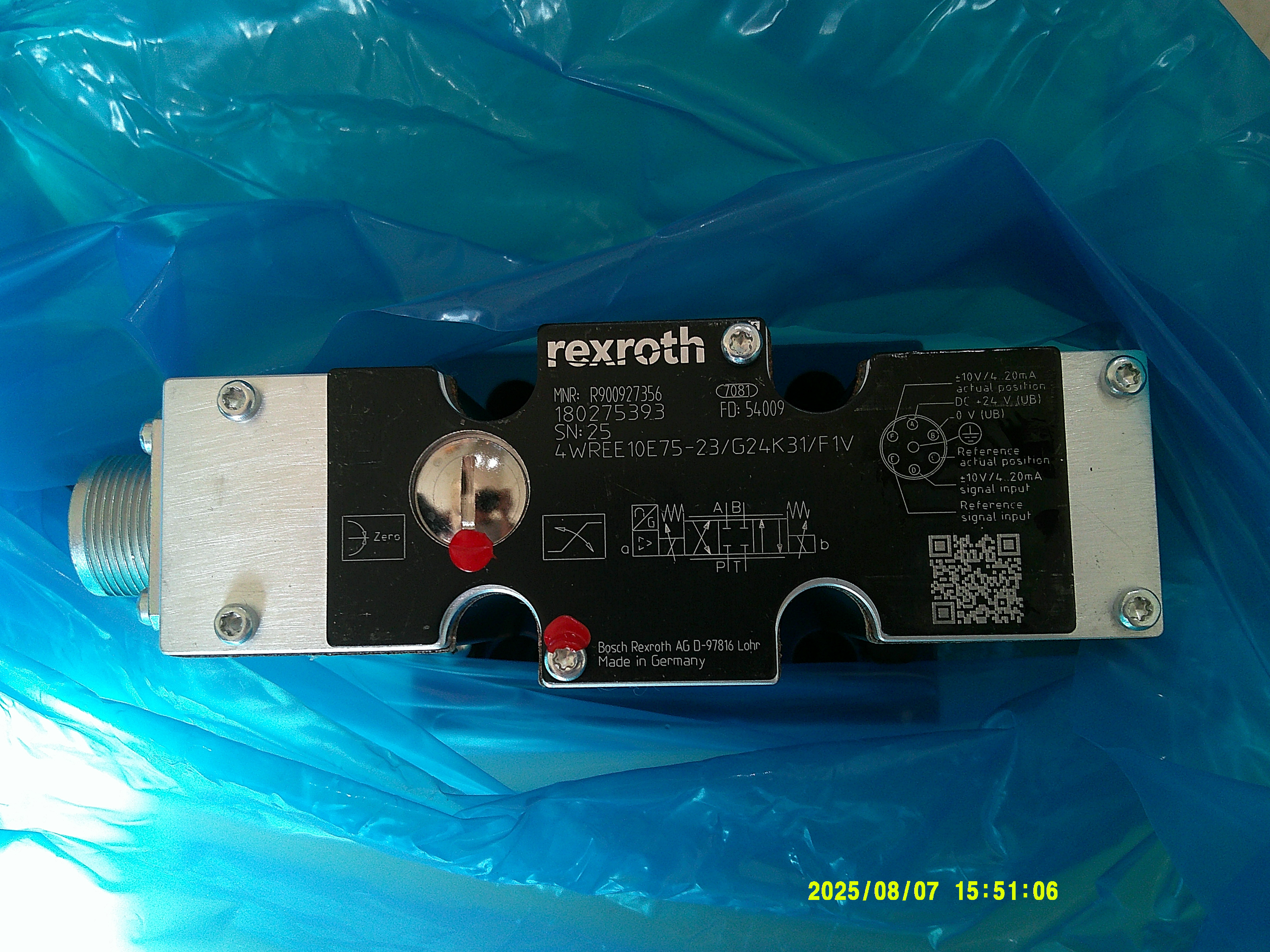 4WREE10E75-23/G24K31/F1V R900927356 德国力士乐REXROTH比例阀