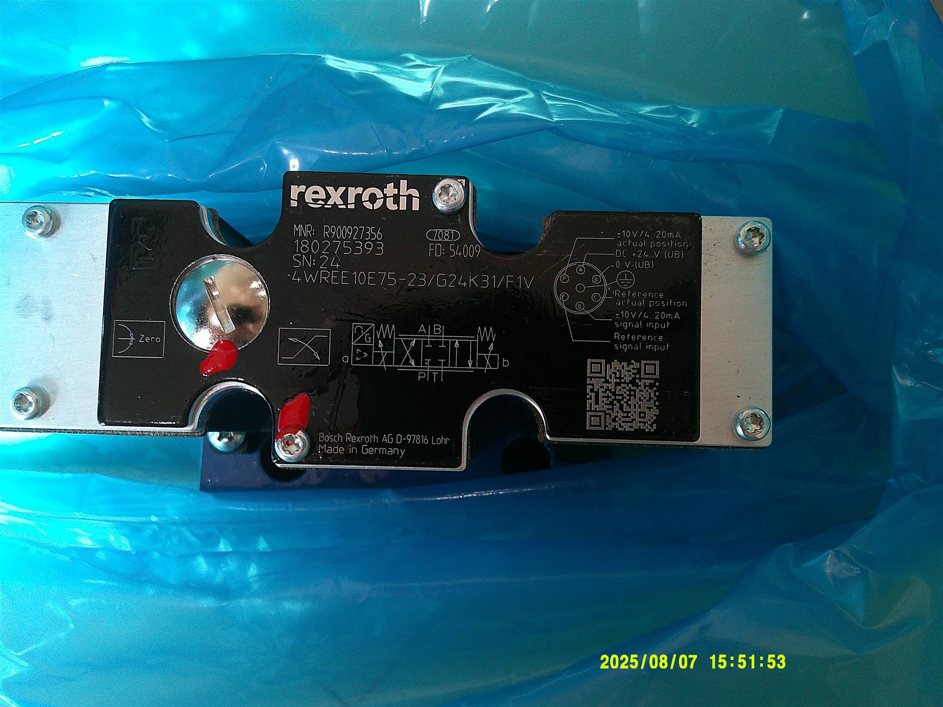 4WREE10E75-23/G24K31/F1V R900927356 德国力士乐REXROTH比例阀