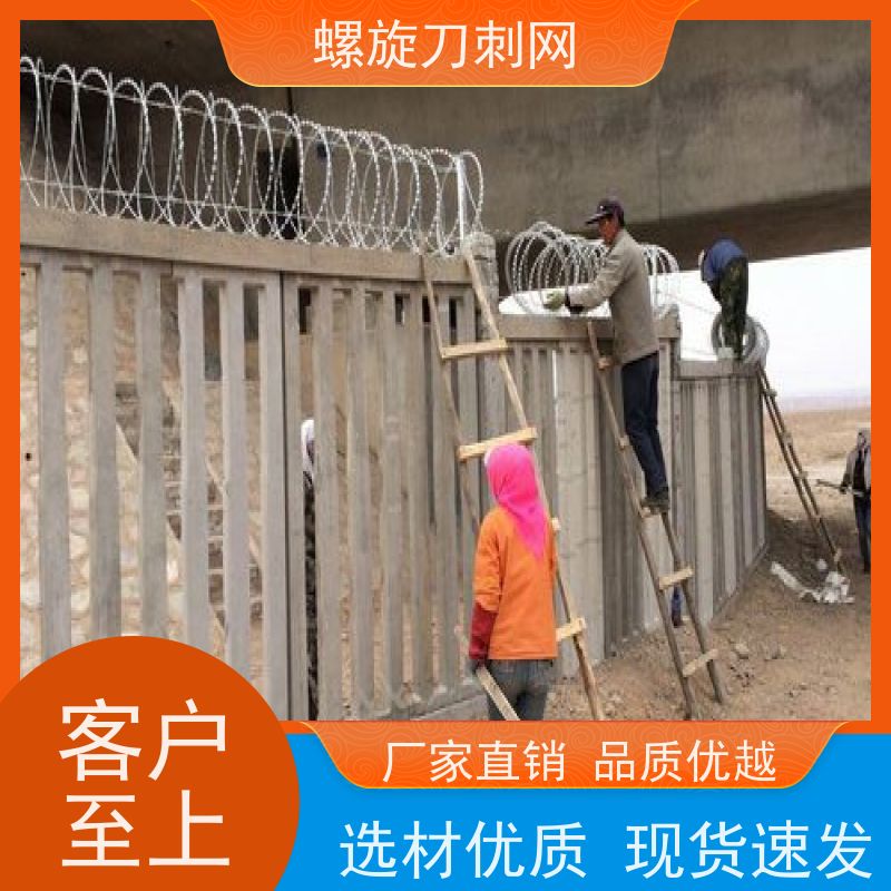 防护网带刺铁丝滚笼斧行型刀片防爬网201螺旋刀刺网材质