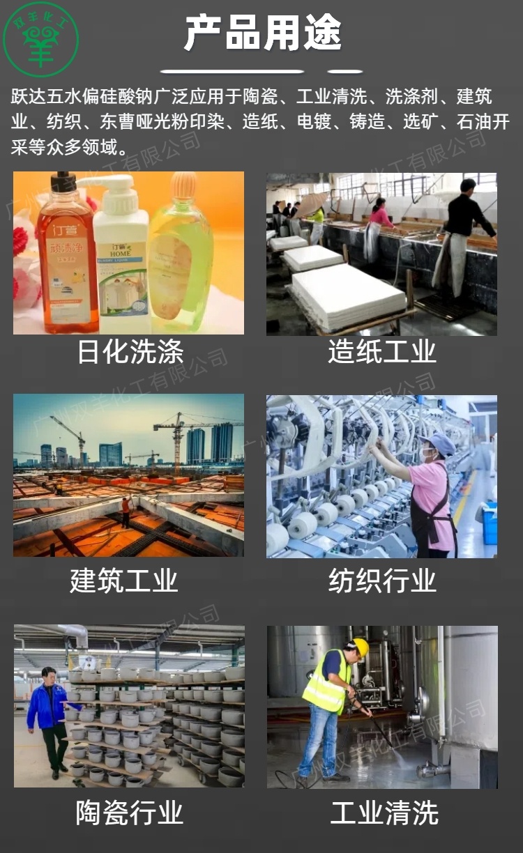上海跃达五水偏硅酸钠 颗粒粉末 工业级洗涤剂