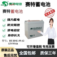 赛特蓄电池BT-HSE-55-12太阳能风能UPS专用12V55AH储能电池
