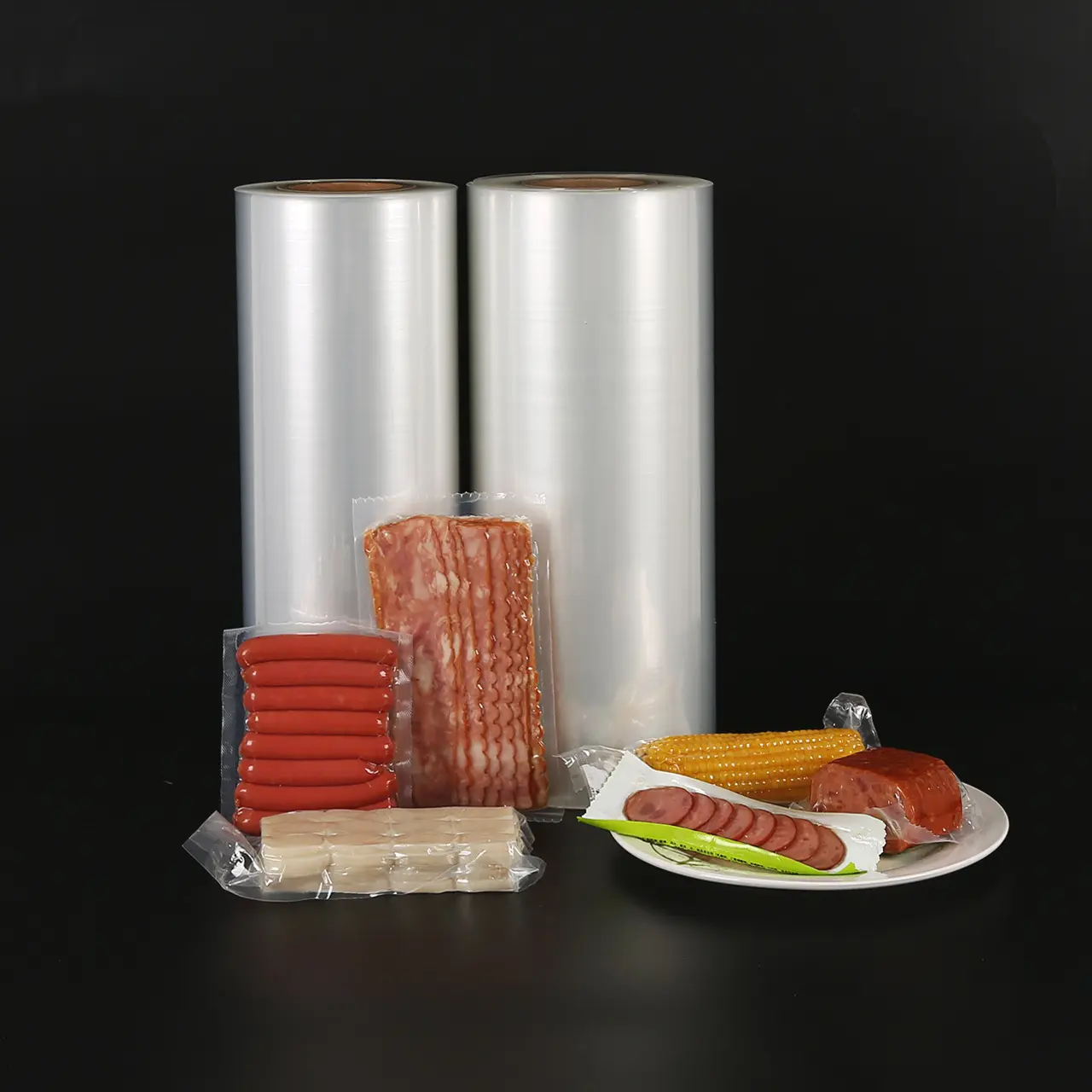 真空膜定制批发 pe强收缩产品热封膜透明贴体食品级LDPE薄膜