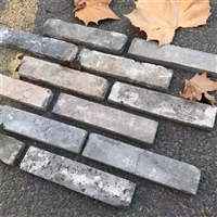 古建筑 青砖文化石背景墙 太行灰碎拼石 青灰色板岩