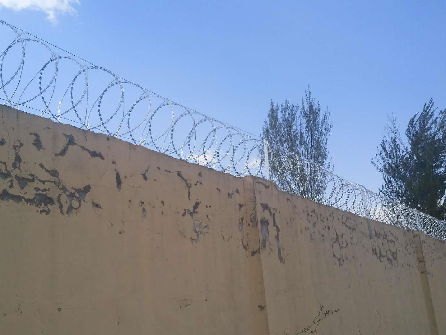 镀锌防攀爬滚刀刺小区围墙刺滚笼高铁304不锈钢刀片刺绳颜色