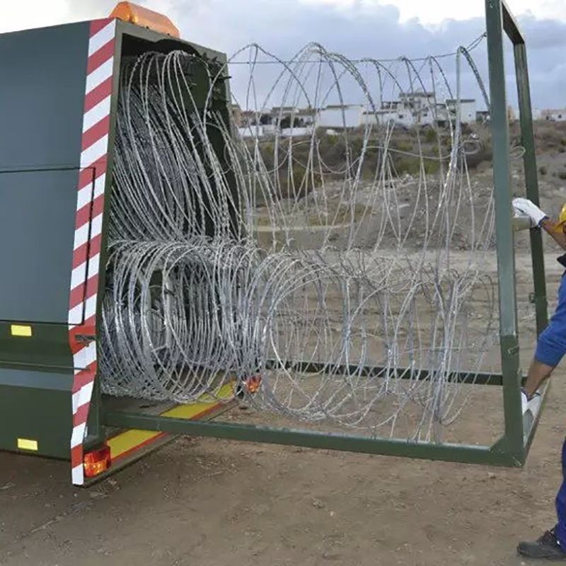 防攀爬刀刺网小区围墙刺滚笼高铁304不锈钢刀片刺绳材质