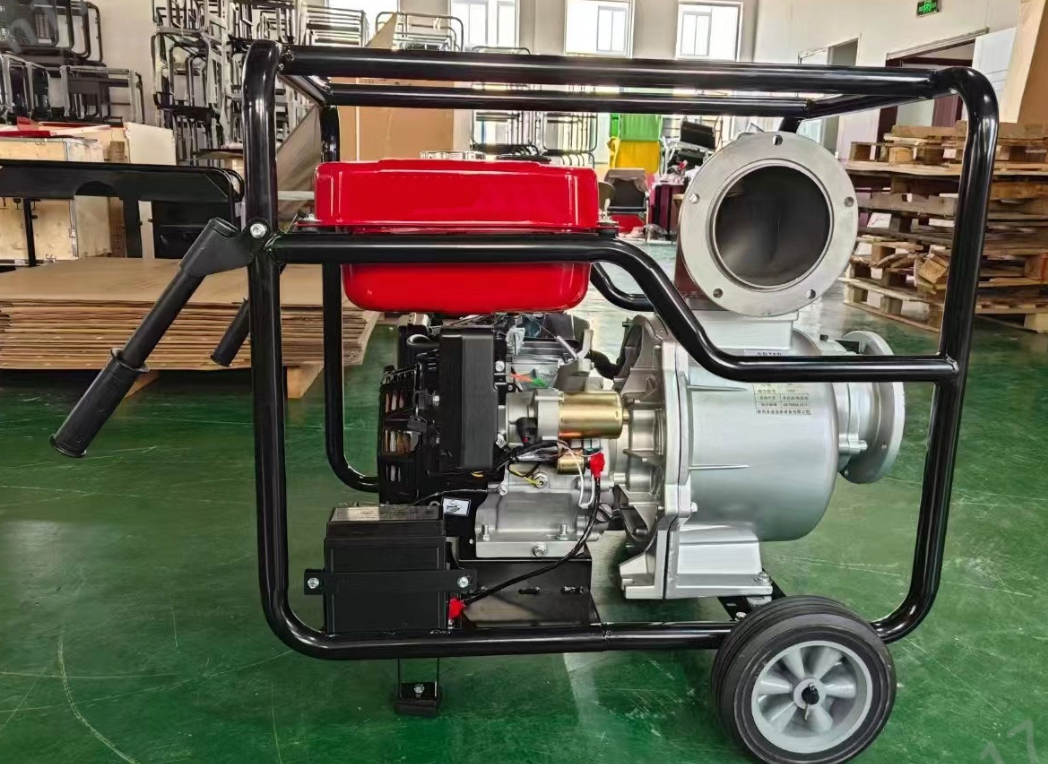 电启动6寸防汛汽油机水泵