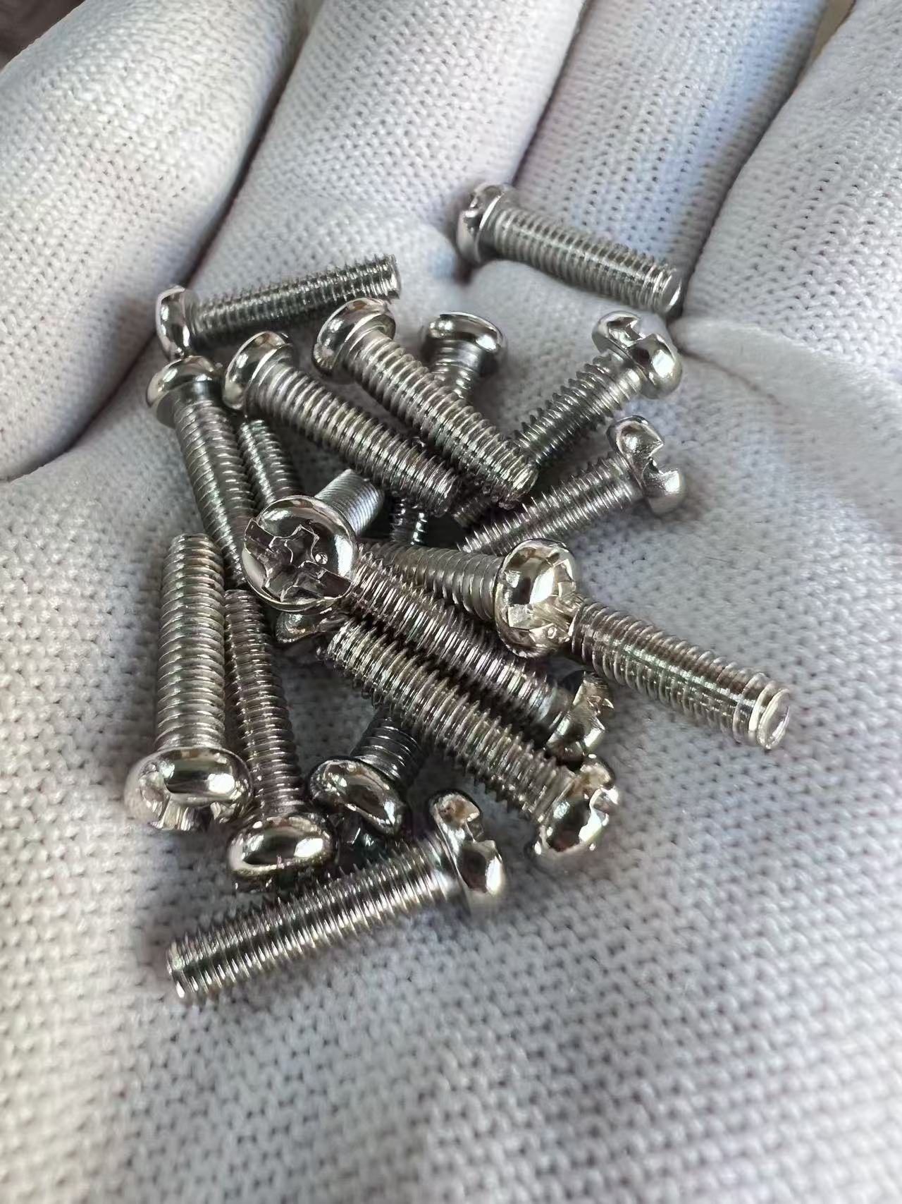 十一字盘头机螺钉  亮镍