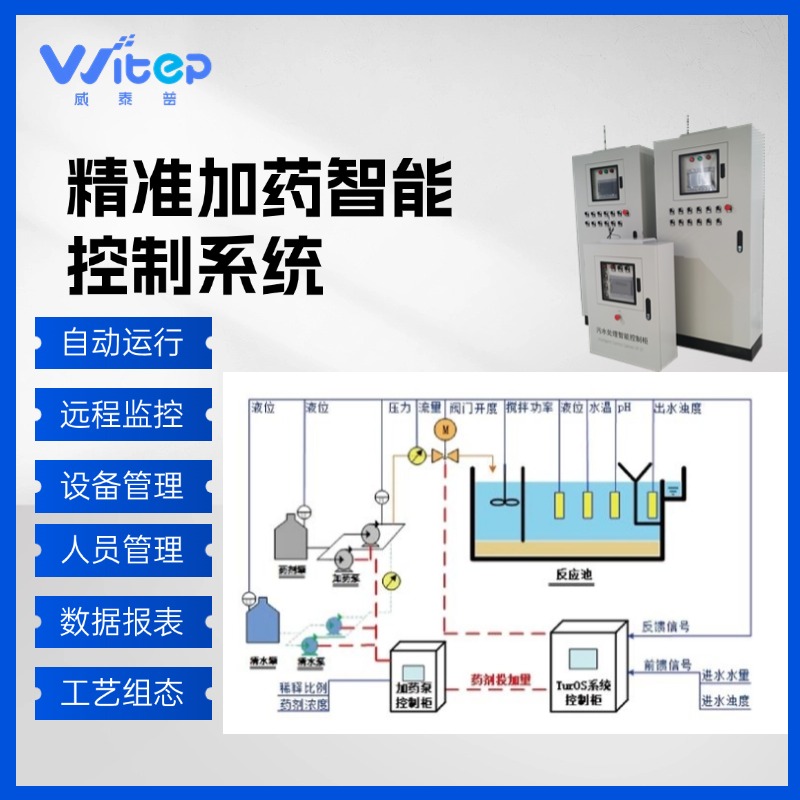 威泰普 污水处理厂精准加药控制系统加药装置PLC智能控制柜系统
