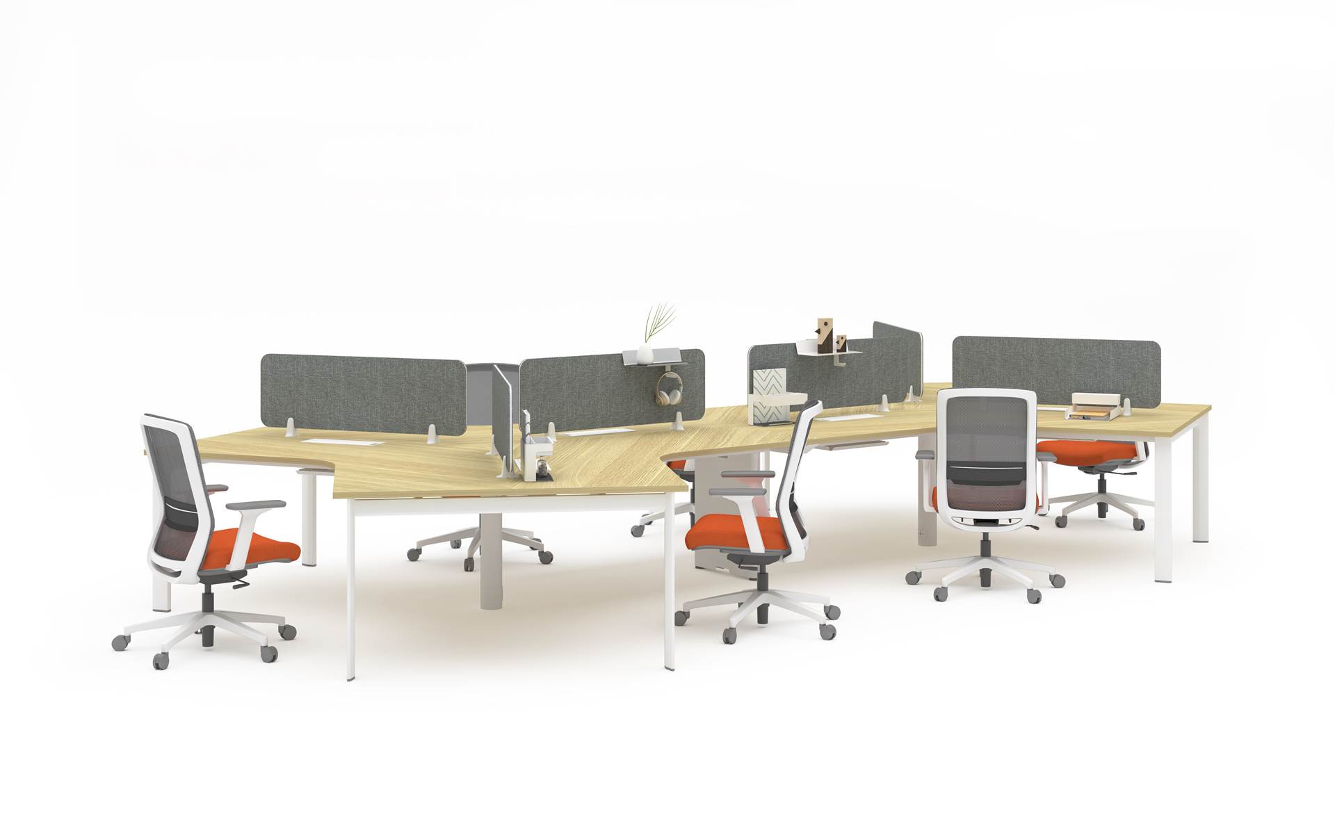 职员桌Y型120度Base2