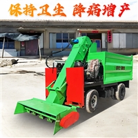 养牛场铲粪装粪机 五立方四轮牛粪扒粪车 干湿粪污铲粪机