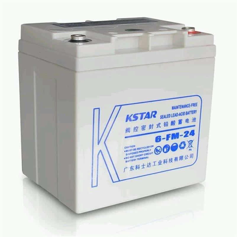 科士达蓄电池6-FM-24免补水维护简单12V 24AH交通医疗