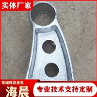 护栏支架 公路桥梁防撞护栏架 铸铁铸钢焊接牛角立柱 海晨