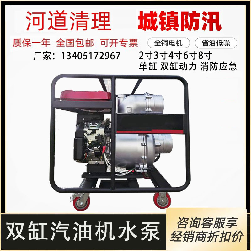 双缸8寸汽油机水泵