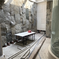 庭院装饰 灰色石皮板材 芝麻黑老石皮墙文化石 天然原石背景墙