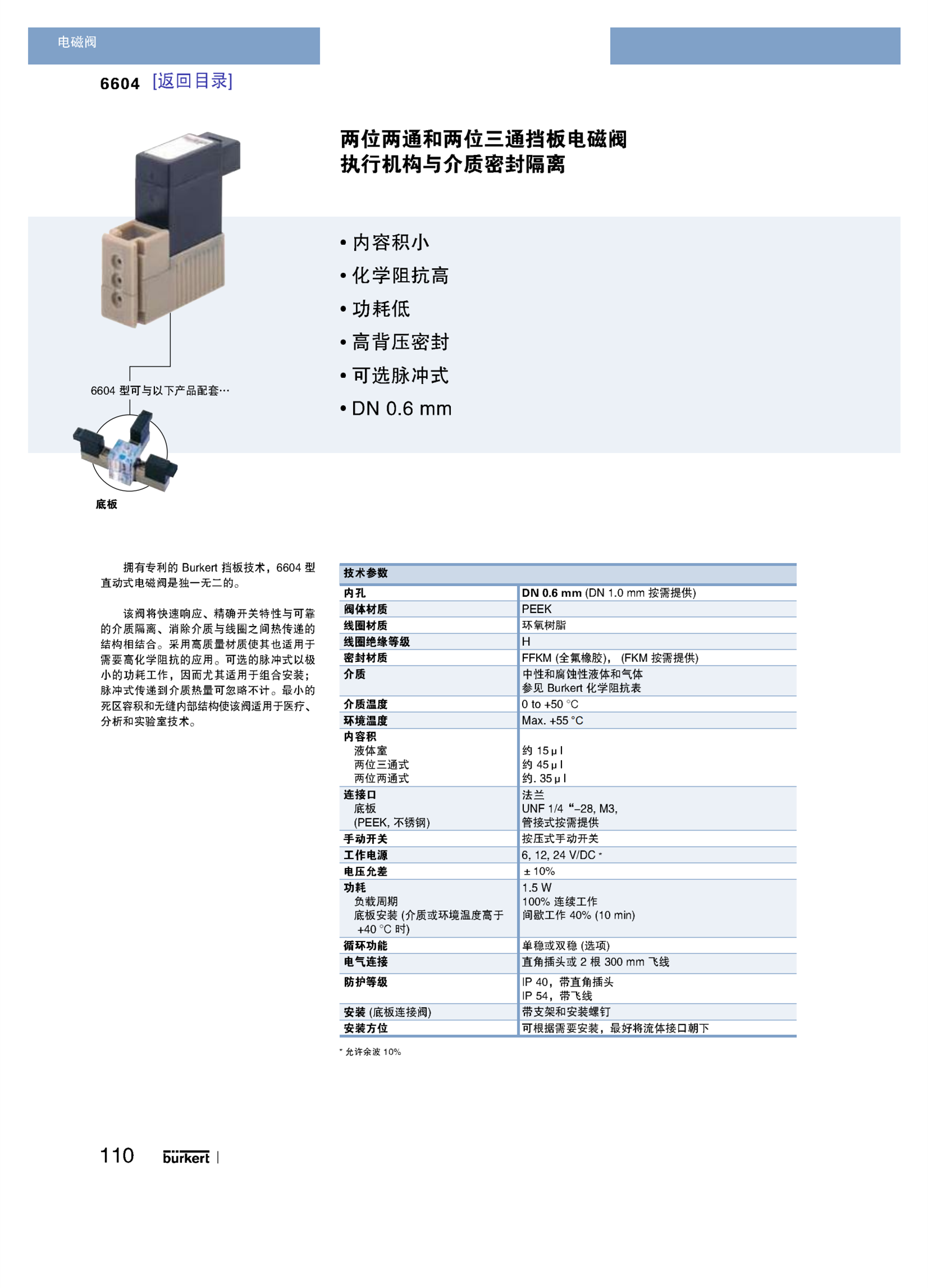 00154891 BURKERT气动操作的二位二通角座阀