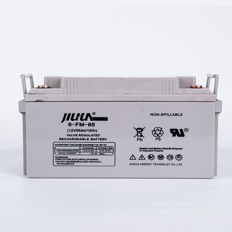 九华12V65Ah JIUHUA蓄电池6-FM-65免维护铅酸蓄安防直流屏