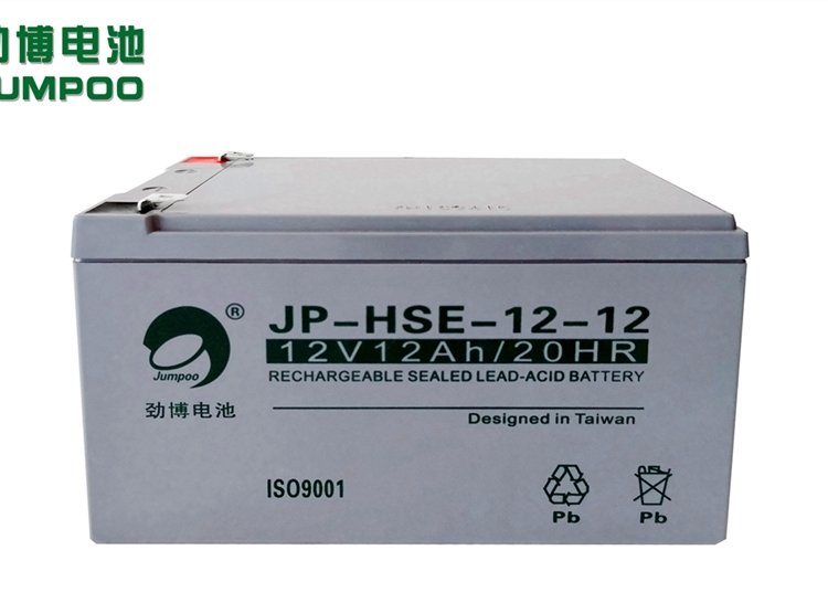 劲博 JP-HSE-12-12 12V12Ah/20HR 免维护蓄电池消防主机电池